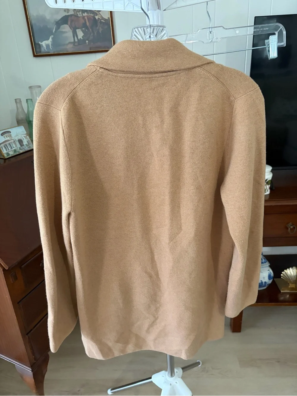 J. Crew Women's Camel Knit Sweater Blazer Jacket